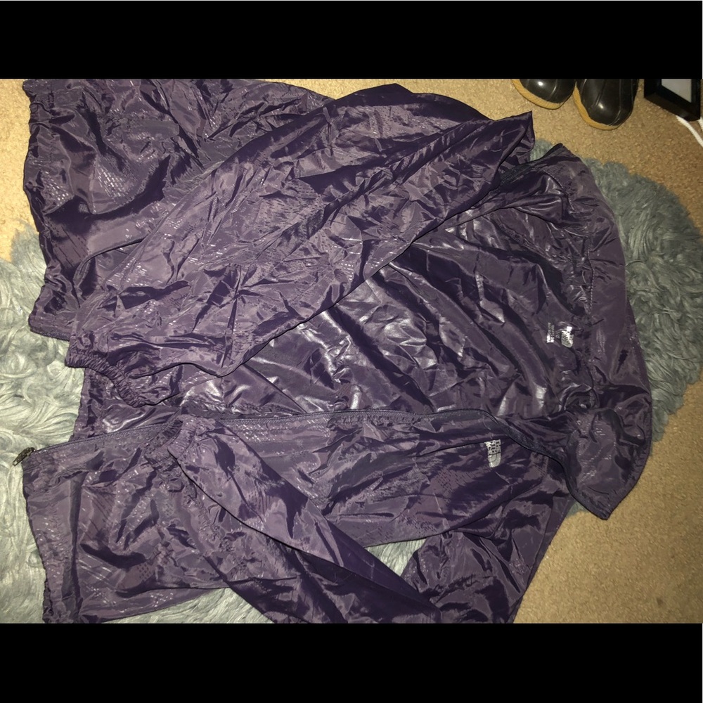 Purple North face Rain Jacket